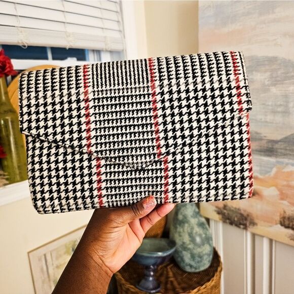 Chic Stylish Houndstooth Design Envelope Clutch. - Picture 12 of 12